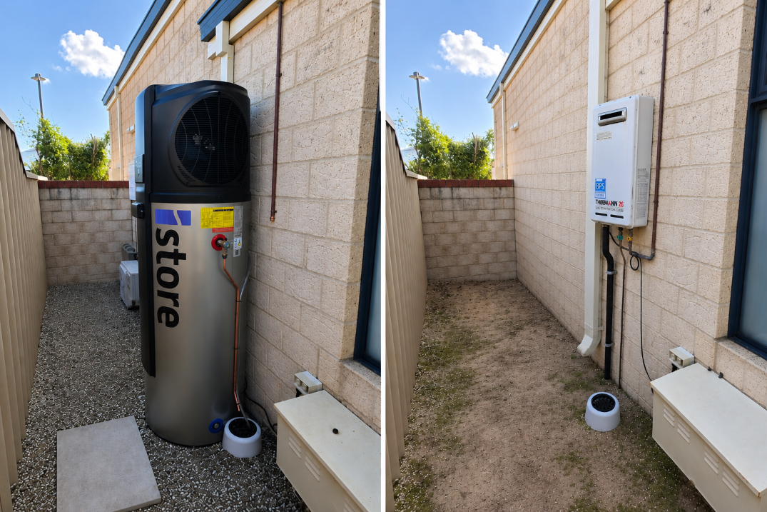 Instantaneous System Replacing a gas instantaneous hot water system with an iStore heat pump ...